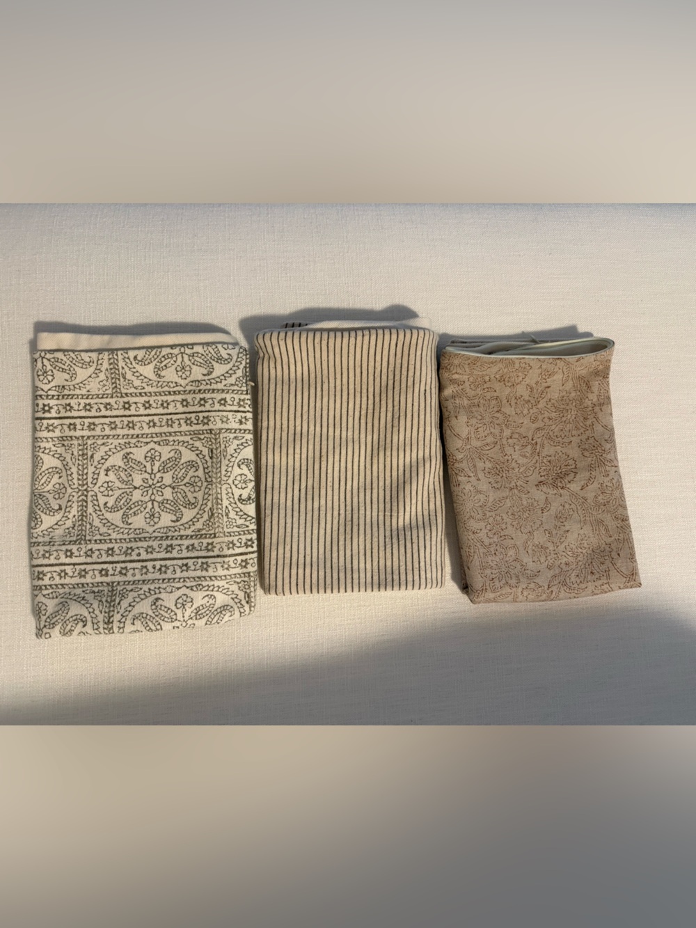 Set of Three Pillow cases